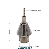 Autres accessoires d'éclairage pour tous types de luminaires, boucle de suspension en cuivre, système de suspension au plafond, ressort en fil d'acier