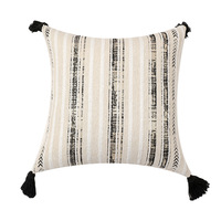 Housses de coussin en chenille jacquard rayées géométriques, soigneusement sélectionnées, modernes, minimalistes et personnalisables