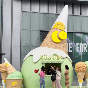 Scultura in Fibra di Vetro Personalizzata per Centri Commerciali, Scultura Paesaggistica Esterna a Forma di <span class=keywords><strong>Fragola</strong></span>, <span class=keywords><strong>Gelateria</strong></span> - Product Image 3