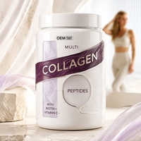 Poudre de peptides de collagène multi-sources personnalisée OEM avec biotine et vitamine C pour la peau, les cheveux, les ongles et le soutien articulaire