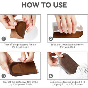 Chaussures en gel 4 couches de 1 pouce pour femmes, inserts compensés orthopédiques réglables pour les jambes inégales, douleur au talon, longueur de jambe 3/4 ". - Product Image 4