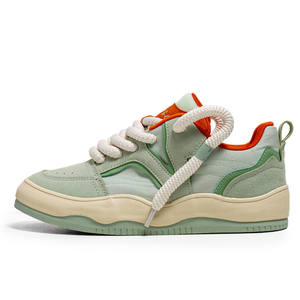 Zapatillas de lona con bloques de color de moda para hombre, zapatillas casuales con un diseño único, zapatos de hombre elegantes, calzado deportivo - Product Image 5