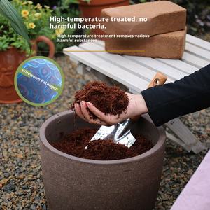 Terre nutritive universelle en brique de coco à faible teneur en sel pour la plantation de fleurs et de légumes - Product Image 4