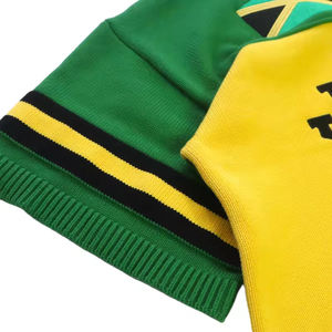 Fabricante de prendas de punto ropa de calle de gran tamaño Boxy Jacquard 100% algodón invierno personalizado Brasil bandera manga larga suéter de fútbol - Product Image 5