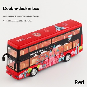 รถบัสการ์ตูนโลหะผสมแบบดึงถอยหลัง มีเสียง มีไฟ ของเล่นเด็กเสริมพัฒนาการ สำหรับเด็กวัยอนุบาล ขายดี - Product Image 6