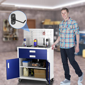 औद्योगिक गेराज मास्टरफोर्स उपकरण कैबिनेट के साथ पहियों धातु गैरेज भंडारण अलमारियाँ पर - Product Image 6