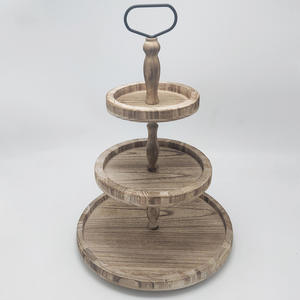 批发乡村装饰<span class=keywords><strong>2</strong></span>层<span class=keywords><strong>3</strong></span>层木质惊喜生日圣诞婚礼蛋糕架蛋糕台展示架 - Product Image 5