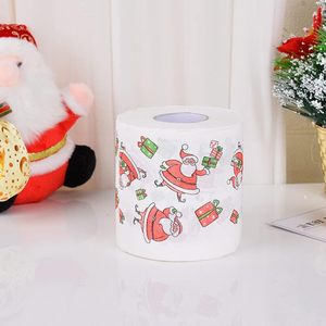 5 rouleaux joyeux noël conception <span class=keywords><strong>papier</strong></span> <span class=keywords><strong>toilette</strong></span> père noël nouveauté pour noël amusant fête bâillon cadeau - Product Image 6