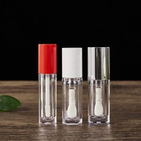 Petit tube vide en PETG pour brillant à lèvres avec applicateur à vis, emballage cosmétique en gros