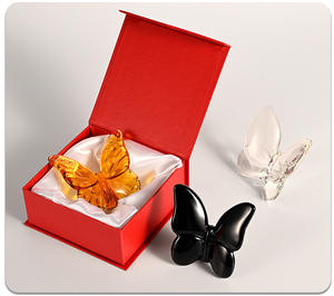 New Design Wholesale Crystal Flying Butterfly Decorations for Party High-End Glass Animal <strong>Figure</strong> With Gift Box Crystal Ornaments - Product Image 3