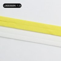 Ruban élastique pliable jaune et blanc personnalisé en gros d'usine, sangle en nylon, biais pour vêtements et sous-vêtements, durable et de haute qualité