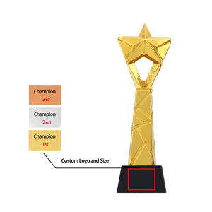 <span class=keywords><strong>Trofeos</strong></span> de Resina en Forma de Estrella con Logotipo y Nombre Personalizados de Fábrica JINZUN, <span class=keywords><strong>Trofeos</strong></span> de Resina para Ganadores y Logros, <span class=keywords><strong>Trofeos</strong></span> de Estrella Dorada - Product Image 2