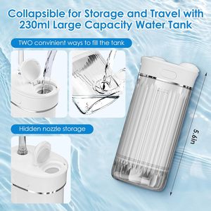 Chọn nước IPX7 không thấm nước có thể sạc lại không dây điện máy bay phản lực di động răng Làm sạch xỉa răng miệng Irrigator nước Flosser - Product Image 5