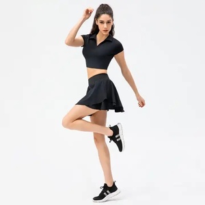 Vestido Deportivo Unisex para Adultos 2024, Falda de Tenis con Volantes, Conjunto de 2 Piezas, Pantalones Cortos de Gimnasio, Secado Rápido, Spandex/Poliéster - Product Image 3