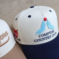 Casquettes de baseball pour femmes en coton structuré à 5 panneaux, à visière incurvée, bicolores, avec logo brodé personnalisé de haute qualité, style sport décontracté