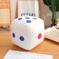 Jouet en peluche en forme de dé de simulation, pendentif, poupée, cube cubique, jouets en peluche doux, coussin de dé géant pour jouer