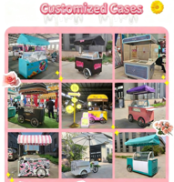 Carrito Móvil Personalizable con Ruedas para Bodas, Festivales, Fiestas de Cumpleaños, Carrito de Helados y Dulces, Color Personalizado