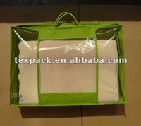Sac en PVC transparent non tissé pour oreiller/drap/couverture