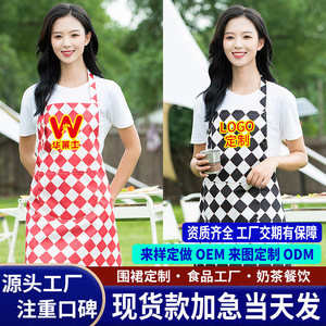 Waterproof <b>Apron</b> With Custom Logo Printing For Restaurant Bar Staff Oil Resistant Kitchen Use - Product Image 4