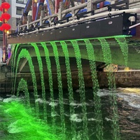 Sistema de cortina de lluvia de agua digital de fuente de cortina de agua inoxidable completo de precio bajo de fábrica