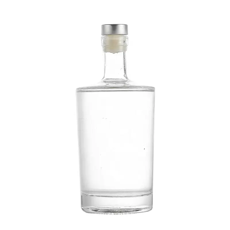 50cl spirit clear glass liquor bottle with aluminum cap