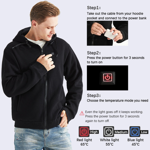 Felpe <span class=keywords><strong>con</strong></span> <span class=keywords><strong>Cappuccio</strong></span> Unisex Nere <span class=keywords><strong>con</strong></span> <span class=keywords><strong>Zip</strong></span> Completa Senza Logo Personalizzato Giacca Riscaldata <span class=keywords><strong>con</strong></span> <span class=keywords><strong>Cappuccio</strong></span> per Uomini <span class=keywords><strong>e</strong></span> Donne - Product Image 3