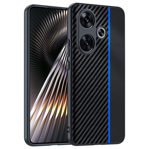 <span class=keywords><strong>Fibre</strong></span> Texture Anti-chute Protection Téléphone Cas Antichoc Téléphone Couverture Arrière Pour Xiaomi POCO F6 Cas - Product Image 1