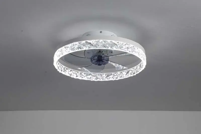 360 lampada a Led dimmerabile moderna con alimentazione d'aria rotante con lampada da soffitto con telecomando intelligente a basso profilo