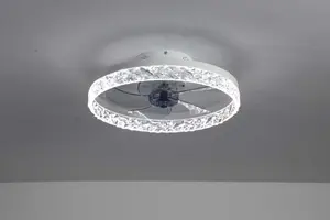 360 lampada a Led dimmerabile moderna con alimentazione d'aria rotante con lampada da soffitto con telecomando intelligente a basso profilo