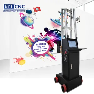 inkjet printing 3d uv floor and wall printers machine 3m height inkjet wall painting machine for indoor out door printing