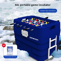 Glacière portable moderne de 40 L grande capacité avec roues, maintien de la glace jusqu'à 3 jours pour le camping et l'utilisation en voiture (aliments et canettes)