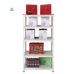 Achat en gros d'étagères métalliques à 5 niveaux, <span class=keywords><strong>style</strong></span> rivet, étagères à angles fendus, solution de stockage économique - Product Image 4