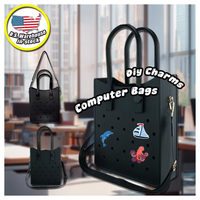 Sac fourre-tout réutilisable EVA pour femme avec bandoulière Sacs pour ordinateur colorés personnalisés en gros DIY Charm pour ordinateur portable Book en vrac