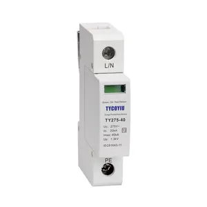 TYCOTIU TY-40 275 1P 40kA ac 275 v install spd 1p surge protection voltage protector plug lightning protection system