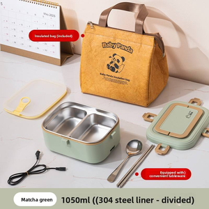Calentador de Comida Portátil Multifuncional, Recipiente para Calentar Alimentos de 1050 ml, Acero Inoxidable 304, Lonchera Eléctrica - Product Image 3