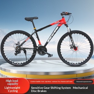 Vélo de montagne pour hommes, femmes, adolescents, collégiens, vitesses variables, absorption des chocs, cadre en alliage d'aluminium, double frein à disque - Product Image 3