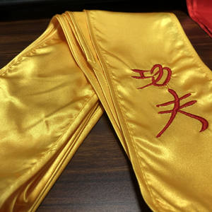 Ceintures de Wing Chun en satin personnalisées avec logo, vente en gros d'usine pour les arts martiaux et le Kung Fu - Product Image 4