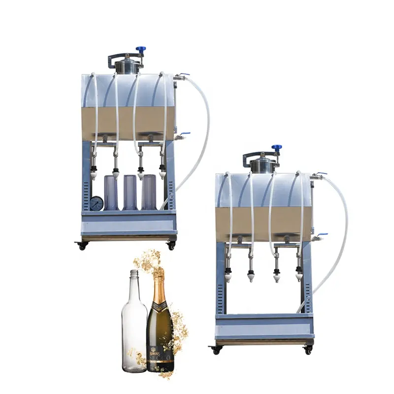 Máquina de enchimento de vinho com 4 cabeças e filtro automático de bebidas alcoólicas