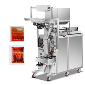 Automatic 50g 150g 200g Ketchup Automatic Packing Machine Sauce Liquid Honey Ketchup Sealing Filling Packaging Machine