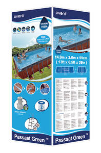 Piscine familiale Jilong Avenli 17824EU, grande piscine rectangulaire portable hors sol avec structure en acier - Product Image 3