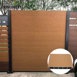 Panneaux de clôture composites en relief 3D, clôture WPC, grain de <span class=keywords><strong>bois</strong></span> naturel, clôture d'intimité extérieure - Product Image 5