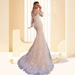 Robes de mariée blanches en dentelle pour femmes 2023, vente en gros, robes de mariée élégantes et sexy pour femmes 2022 - Product Image 3