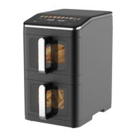 Friteuse à air familiale 11L double couche avec écran tactile numérique Wi-Fi et menus visibles, personnalisable en gros pour supermarchés