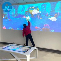 Projecteur interactif JC Table de peinture Projecteur LED pour enfants Table à dessin artistique Jeu interactif de dessin immersif