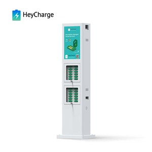 Kiosque de charge de vente chaude avec <span class=keywords><strong>LED</strong></span> Digital Signage POS Card Reader Location Powerbank Station Holder Option pour téléphones portables - Product Image 5