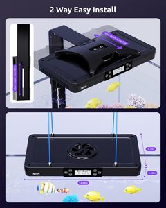 Lámpara <span class=keywords><strong>LED</strong></span> para <span class=keywords><strong>Acuario</strong></span> de Arrecife Seaoura SR-691 de 120W, Iluminación de Coral de Espectro Completo <span class=keywords><strong>Programable</strong></span> con Brillo y Temporizador Ajustables - Product Image 6