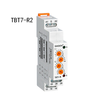 DAQCN TBT5-R1 1C Minuteur industriel à temporisation à l'enclenchement, relais de temps double sur rail DIN, relais électrique modulaire intelligent