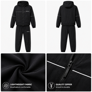 Conjunto Deportivo Personalizado para Hombre, Chaqueta Cortavientos Ligera de Nailon, Conjunto para Correr, Ropa Deportiva de Secado Rápido, Traje de Entrenamiento de Alto Rendimiento - Product Image 2