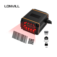 Software de seguimiento LONVILL, escáner Led con cable Industrial, escáner de código de matriz de datos de montaje fijo automático para inventario