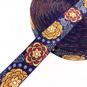 Gió dân tộc lấy cảm hứng từ thiết kế chất lượng cao đầy màu sắc Polyester dệt Jacquard Webbing <span class=keywords><strong>Ribbon</strong></span> sản phẩm cao cấp sử dụng - Product Image 1
